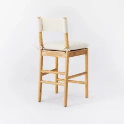 Emery Wood Counter Height Barstool With Upholstered Seat And Sling Back Natural - Threshold™ Designed With Studio McGee -Featured Furniture Stores GUEST 9f7f5d4d d259 4ec6 a838 71315204c3fa