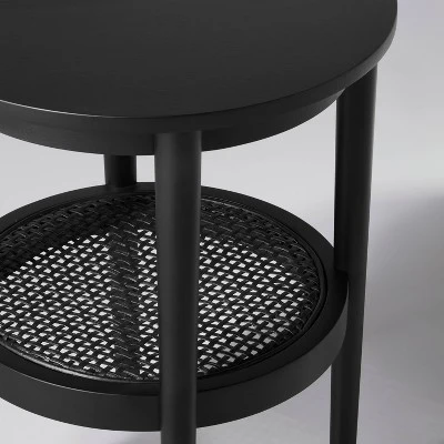 Wood & Cane Round Accent Side Table - Hearth & Hand™ With Magnolia 6 Wood & Cane Round Accent Side Table - Hearth & Hand™ With Magnolia - Image 4