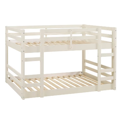 Twin Over Twin Indy Solid Wood Low Bunk Bed - Saracina Home 2 Twin Over Twin Indy Solid Wood Low Bunk Bed - Saracina Home