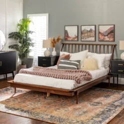 Boho Solid Wood Spindle Platform Bed - Saracina Home 30 Boho Solid Wood Spindle Platform Bed - Saracina Home -Featured Furniture Stores GUEST a59e04b0 9472 44a4 aa47 43be053d19eb