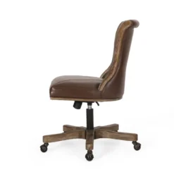 Coulee Contemporary Upholstered Roll Back Swivel Office Chair Dark Brown/Natural - Christopher Knight Home 18 Coulee Contemporary Upholstered Roll Back Swivel Office Chair Dark Brown/Natural - Christopher Knight Home -Featured Furniture Stores GUEST a7434c73 f11e 4c84 9a08 1fbc19ccdd3c