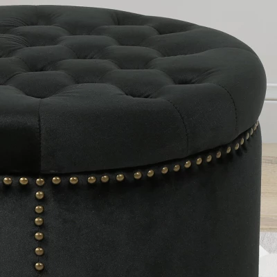 Tiernan Glam Velvet Tufted Ottoman - Christopher Knight Home 4 Tiernan Glam Velvet Tufted Ottoman - Christopher Knight Home - Image 2