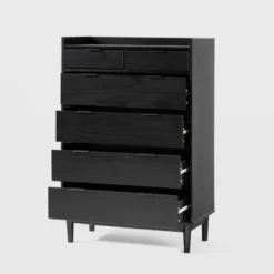 Mid-Century Modern Solid Wood 6 Drawer Vertical Dresser - Saracina Home 37 Mid-Century Modern Solid Wood 6 Drawer Vertical Dresser - Saracina Home -Featured Furniture Stores GUEST a8f07cff 3b36 4a15 9830 ec41617bed59
