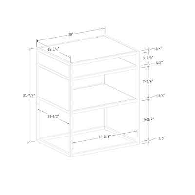 Modern Wood And Metal Side Table With Open Storage - Saracina Home 7 Modern Wood And Metal Side Table With Open Storage - Saracina Home - Image 5