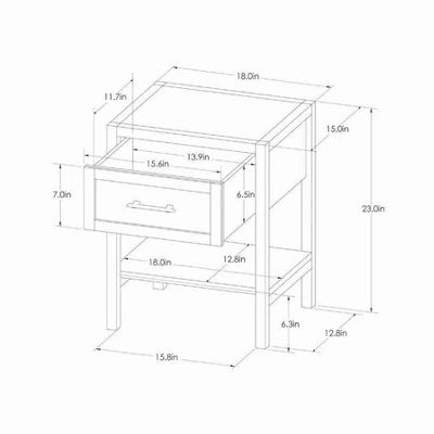 Warwick End Table With Drawer - Threshold™ 9 Warwick End Table With Drawer - Threshold™ - Image 7