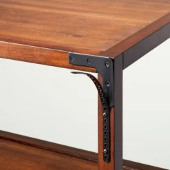 70" 5-Shelf Wood & Cane Transitional Vertical Bookshelf - Brown - Hearth & Hand™ With Magnolia -Featured Furniture Stores GUEST ae1809fc 7bac 45c5 b57e 363960f40efe