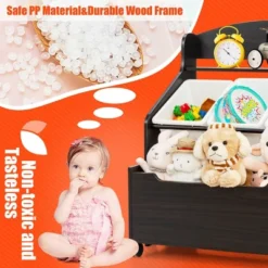 Costway Kids Wooden Toy Storage Unit Organizer W/Rolling Toy Box & Plastic Bins NaturalEspresso 20 Costway Kids Wooden Toy Storage Unit Organizer W/Rolling Toy Box & Plastic Bins NaturalEspresso -Featured Furniture Stores GUEST afc4f8c4 324e 4563 81ff d202841d1460