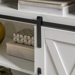 Transitional Sliding Barndoor Highboy TV Stand For TVs Up To 58" - Saracina Home -Featured Furniture Stores GUEST b5a3e537 90f4 4e58 a208 0c36538d1d04
