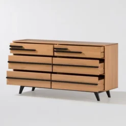Modern 6 Drawer Double Dresser With Long Handles - Saracina Home 34 Modern 6 Drawer Double Dresser With Long Handles - Saracina Home -Featured Furniture Stores GUEST b6ce59e4 476b 4467 9bca 2337d3686600
