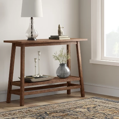 Haverhill Wood Console Table Weathered Brown - Threshold™ 3 Haverhill Wood Console Table Weathered Brown - Threshold™