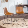 Set Of 2 Laslo Modern Upholstered Faux Leather Dining Chairs - Saracina Home 1 Set Of 2 Laslo Modern Upholstered Faux Leather Dining Chairs - Saracina Home -Featured Furniture Stores GUEST bc9b874b 44c5 40e0 9f2b 801021b5e7d9