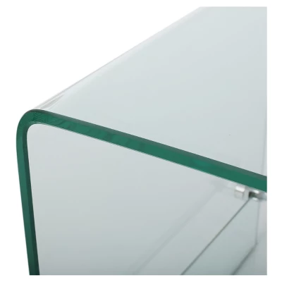 Ramona Console With Shelf TV Stand For TVs Up To 44" Clear - Christopher Knight Home 5 Ramona Console With Shelf TV Stand For TVs Up To 44" Clear - Christopher Knight Home - Image 3