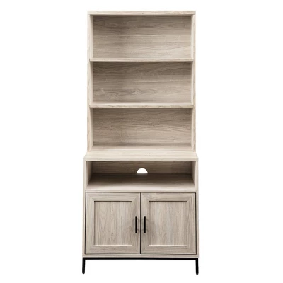 64.12" Orin Modern 2 Door Bookshelf Hutch - Saracina Home 4 64.12" Orin Modern 2 Door Bookshelf Hutch - Saracina Home - Image 2