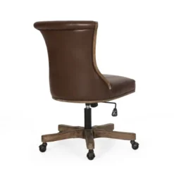 Coulee Contemporary Upholstered Roll Back Swivel Office Chair Dark Brown/Natural - Christopher Knight Home 16 Coulee Contemporary Upholstered Roll Back Swivel Office Chair Dark Brown/Natural - Christopher Knight Home -Featured Furniture Stores GUEST c03648fb 16a5 4f47 8051 bb120f237be5