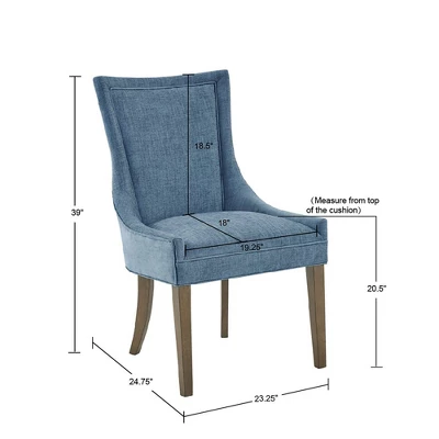 2pk Ultra Dining Side Chairs Blue - Madison Park 11 2pk Ultra Dining Side Chairs Blue - Madison Park - Image 9