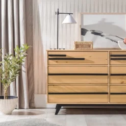 Modern 6 Drawer Double Dresser With Long Handles - Saracina Home 28 Modern 6 Drawer Double Dresser With Long Handles - Saracina Home -Featured Furniture Stores GUEST c279e89d b229 43e8 ad31 a6553ffcc546
