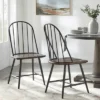 Set Of 2 Milo Windsor Metal With Wood Seat Dining Chairs Black/Espresso Brown - Buylateral 1 Set Of 2 Milo Windsor Metal With Wood Seat Dining Chairs Black/Espresso Brown - Buylateral -Featured Furniture Stores GUEST c2ad2544 41b0 4a24 8d4a 403b9776f2a6