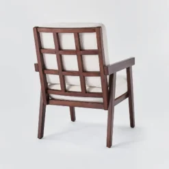 Grantsville Wood Frame Accent Chair With Grid Back - Threshold™ Designed With Studio McGee -Featured Furniture Stores GUEST c413361e a903 45e3 9f19 7ac166bd22f3