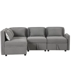 122.8" Minimalist Convertible Modular Sofa, Upholstered Sectional Sofa Couch With 5 Pillows-ModernLuxe 24 122.8" Minimalist Convertible Modular Sofa, Upholstered Sectional Sofa Couch With 5 Pillows-ModernLuxe -Featured Furniture Stores GUEST c55d6496 6226 452d a300 c368aa7a8106