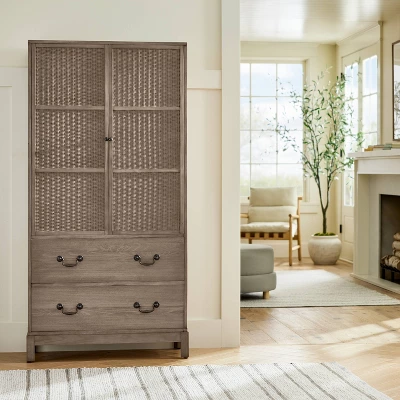 Brandeis Woven Cabinet Brown - Threshold™ Designed With Studio McGee 3 Brandeis Woven Cabinet Brown - Threshold™ Designed With Studio McGee