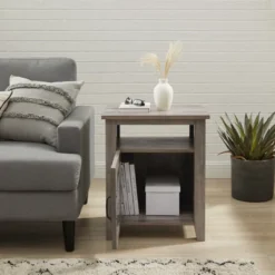 Transitional Classic Windowpane Storage Side Table - Saracina Home -Featured Furniture Stores GUEST cbb37e54 c745 4571 a7b5 4aeb205775c7