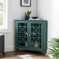 2 Door Corner Accent Cabinet With Fretwork Doors - Saracina Home 24 2 Door Corner Accent Cabinet With Fretwork Doors - Saracina Home -Featured Furniture Stores GUEST cfceebbb fbd4 44ae b375 5b6a98a22a32