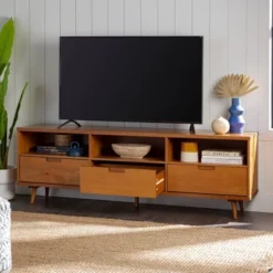 Cara 3 Drawer Mid-Century Modern 3 Drawer TV Stand For TVs Up To 80" - Saracina Home 26 Cara 3 Drawer Mid-Century Modern 3 Drawer TV Stand For TVs Up To 80" - Saracina Home -Featured Furniture Stores GUEST d0c50bac b70e 4f4a 80ee 5b7b6555975b