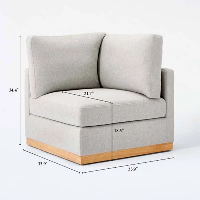 Woodland Hills Modular Sectional Corner Light Gray - Threshold™ Designed With Studio McGee 12 Woodland Hills Modular Sectional Corner Light Gray - Threshold™ Designed With Studio McGee - Image 11