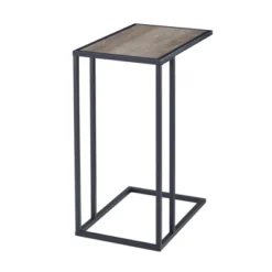 23" Modern Rectangle Two-Tone C Side Table With Metal Base - Saracina Home 18 23" Modern Rectangle Two-Tone C Side Table With Metal Base - Saracina Home -Featured Furniture Stores GUEST d20774fc 5fe4 4fa9 bf5f cf9fd585efd4