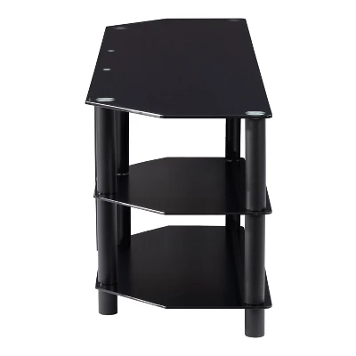 Travers Open Shelves TV Stand For TVs Up To 82" Black - CorLiving 7 Travers Open Shelves TV Stand For TVs Up To 82" Black - CorLiving - Image 5