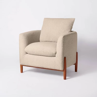 Elroy Faux Shearling Accent Chair With Wood Legs - Threshold™ Designed With Studio McGee 13 Elroy Faux Shearling Accent Chair With Wood Legs - Threshold™ Designed With Studio McGee - Image 11