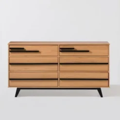 Modern 6 Drawer Double Dresser With Long Handles - Saracina Home 38 Modern 6 Drawer Double Dresser With Long Handles - Saracina Home -Featured Furniture Stores GUEST d4240551 ee83 45e1 8740 746170bdb79c