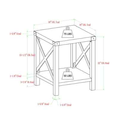 Sophie Rustic Industrial X Frame Side Table - Saracina Home 10 Sophie Rustic Industrial X Frame Side Table - Saracina Home - Image 8