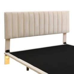 Queen Size Upholstered Floating Velvet Platform Bed With Sensor Light And Headboard-ModernLuxe 19 Queen Size Upholstered Floating Velvet Platform Bed With Sensor Light And Headboard-ModernLuxe -Featured Furniture Stores GUEST d54cfe1a 7731 44a4 8d11 242852f7e515