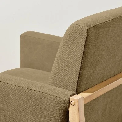 Canvas Upholstered Accent Arm Chair - Khaki - Hearth & Hand™ With Magnolia 6 Canvas Upholstered Accent Arm Chair - Khaki - Hearth & Hand™ With Magnolia - Image 4