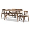 5pc Wyatt Midcentury Modern Walnut Wood Dining Set Beige/Brown - Baxton Studio 2 5pc Wyatt Midcentury Modern Walnut Wood Dining Set Beige/Brown - Baxton Studio -Featured Furniture Stores GUEST da8024c0 60af 4822 97df 9a5fe205a2fd