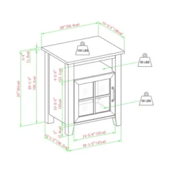 Transitional Classic Windowpane Storage Side Table - Saracina Home -Featured Furniture Stores GUEST dad8aa65 d963 49c7 bda3 78b3efe46282