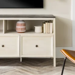 Farmhouse 3 Drawer Wood TV Stand For TVs Up To 65" - Saracina Home 25 Farmhouse 3 Drawer Wood TV Stand For TVs Up To 65" - Saracina Home -Featured Furniture Stores GUEST db616c55 957b 4465 80b7 0cddcd1d7792