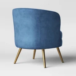 Beadle Accent Chair With Brass Leg Velvet Blue - Project 62™ 7 Beadle Accent Chair With Brass Leg Velvet Blue - Project 62™ -Featured Furniture Stores GUEST e11583ec 29c6 45c1 beb3 aaaa0bb28088