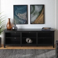 Transitional 6 Cubby Wood Open Storage Wood TV Stand For TVs Up To 80"- Saracina Home 20 Transitional 6 Cubby Wood Open Storage Wood TV Stand For TVs Up To 80"- Saracina Home -Featured Furniture Stores GUEST e1ec3d43 1637 41d5 b7e8 b83712cd51fe