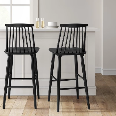 Harwich High Back Windsor Barstool Black - Threshold™ 3 Harwich High Back Windsor Barstool Black - Threshold™