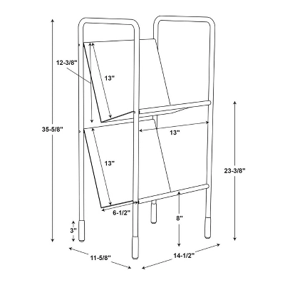 Two-Tier Metal Vinyl Record Storage Rack Black - Hearth & Hand™ With Magnolia 9 Two-Tier Metal Vinyl Record Storage Rack Black - Hearth & Hand™ With Magnolia - Image 7