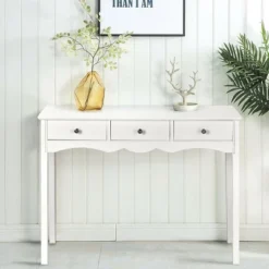 Costway Console Table Hall Table Side Table Desk Accent Table 3 Drawers Entryway White 12 Costway Console Table Hall Table Side Table Desk Accent Table 3 Drawers Entryway White -Featured Furniture Stores GUEST e6e72db3 43b3 42d6 95f8 7e6c90496612