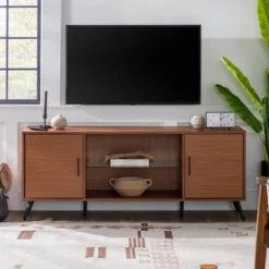 2 Door Mid-Century Modern Wood Storage TV Stand For TVs Up To 65" - Saracina Home 23 2 Door Mid-Century Modern Wood Storage TV Stand For TVs Up To 65" - Saracina Home -Featured Furniture Stores GUEST e87ef0ee c10e 4106 930a 1a5aabd9a0c0