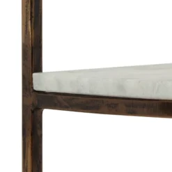 33.5" Bainville Modern Glam Handcrafted Marble Half Round Etagere Bookcase Natural White/Antique Brass - Christopher Knight Home 9 33.5" Bainville Modern Glam Handcrafted Marble Half Round Etagere Bookcase Natural White/Antique Brass - Christopher Knight Home -Featured Furniture Stores GUEST e8e9bc5f cfde 4ca6 8d2c 47465c627aa2