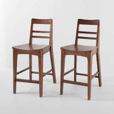 2pk Wood Ladder Back Counter Stool - Hearth & Hand™ With Magnolia 11 2pk Wood Ladder Back Counter Stool - Hearth & Hand™ With Magnolia - Image 9