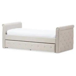 Twin Swanson Modern And Contemporary Fabric Tufted Daybed With Roll-Out Trundle Guest Bed - Baxton Studio 28 Twin Swanson Modern And Contemporary Fabric Tufted Daybed With Roll-Out Trundle Guest Bed - Baxton Studio -Featured Furniture Stores GUEST f1442996 f3a3 4514 aa5d c30aa99eedd9