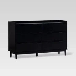 Mid-Century Modern Solid Wood 6 Drawer Double Dresser - Saracina Home -Featured Furniture Stores GUEST f4f50736 618a 4093 a39e b4400630e42d