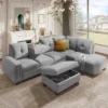 108" Reversible L-Shape Sectional Sofa Couch With Storage Ottoman-ModernLuxe 2 108" Reversible L-Shape Sectional Sofa Couch With Storage Ottoman-ModernLuxe -Featured Furniture Stores GUEST f8aa75d1 b56f 4658 8399 800b638561cd