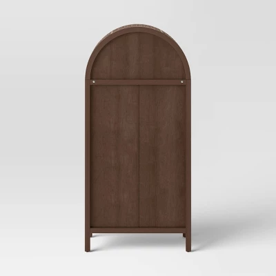 Woven Arched Wood Cabinet - Threshold™ 5 Woven Arched Wood Cabinet - Threshold™ - Image 3